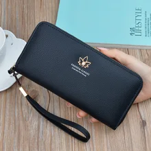 

PU Letter Large Capacity Zipper Long Purses for Women 2021 New Fashion Clutch Wallets