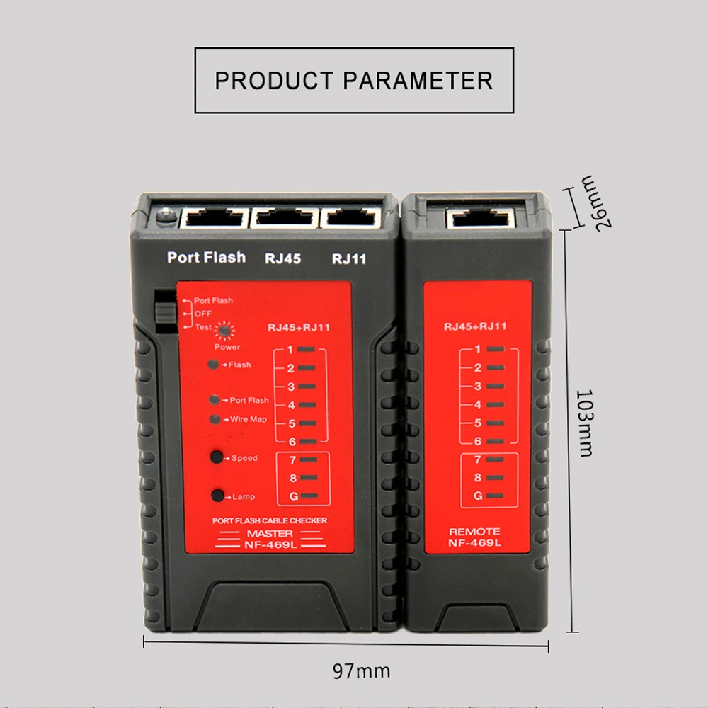NF-469L Сети Кабельный тестер RJ45 RJ11 тестер для Ethernet LAN кабель к мобильным телефонам инструмент тестирования проволоки
