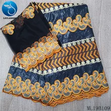 LIULANZHI Базен африканские ткани Лидер продаж Нигерия Базен кружева с камнями 5+ 2 ярдов вышивка хлопок getzner ткань ML19B109