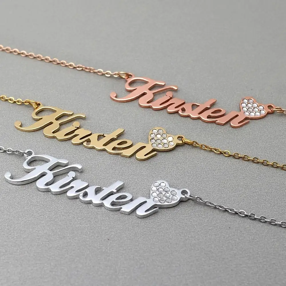 

Personalized Name Necklace Heart Nameplate Necklace Mother Jewelry Birthday Christmas Gift for Her Custom Letter Choker Pendant