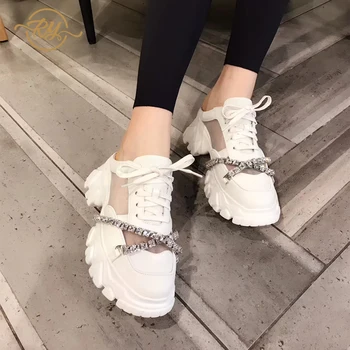 

RY-RELAA sneakers women 2020 summer fashion Genuine Leather white sneakers ins luxury shoes women casual shoes running shoes new