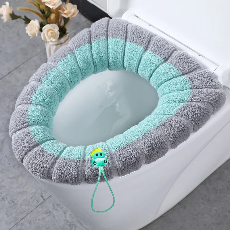 Toilet seat cover 1Pcs Bathroom Toilet Seat Cover Soft Warmer Washable Mat Cover Pad Cushion Seat Case Toilet Lid Accessories Bath Home