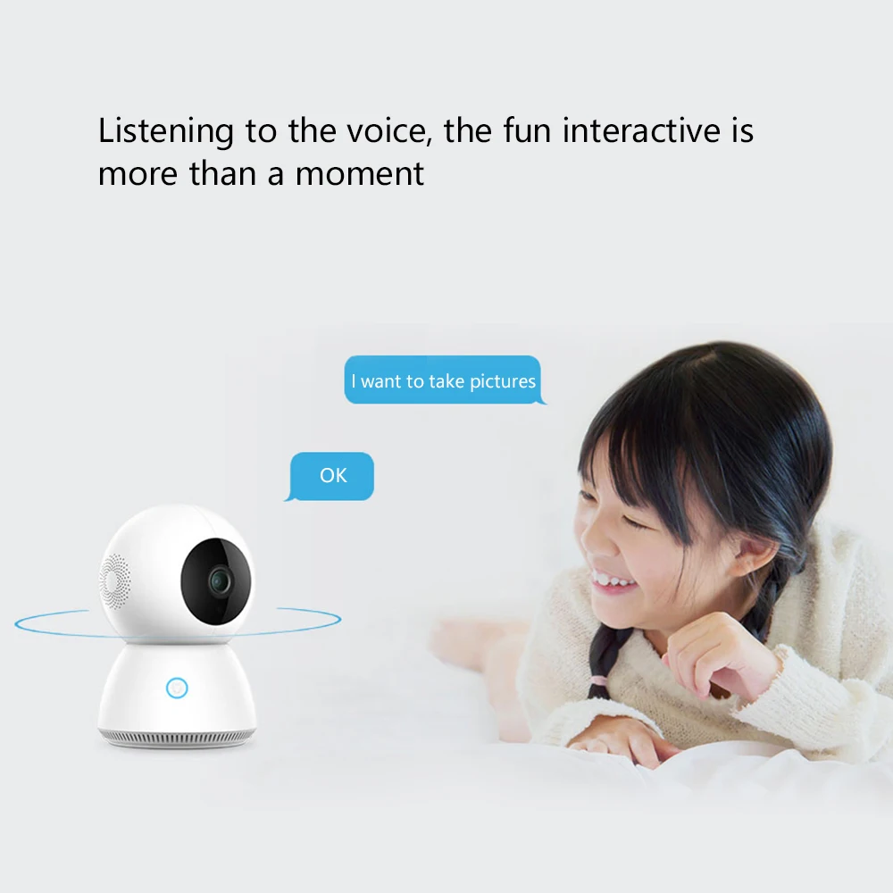 Умная камера Xiaomi Mijia Xiaobai улучшенная версия ИИ управление 1080p IP 360 градусов
