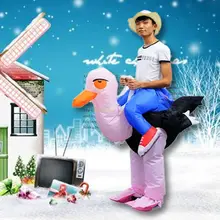 Надувной страусиный Карнавальный костюм для взрослых на рождественскую вечеринку, нарядная одежда P31B