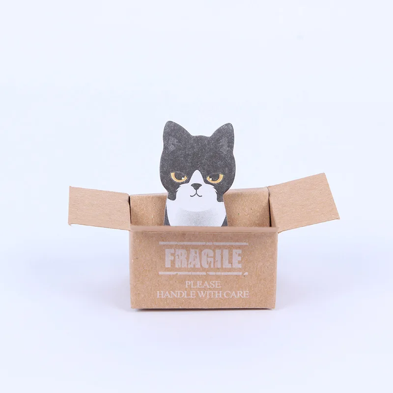 5 шт. 3D Kawaii Кошка Собака коробка милые наклейки из мультфильмов корейские
