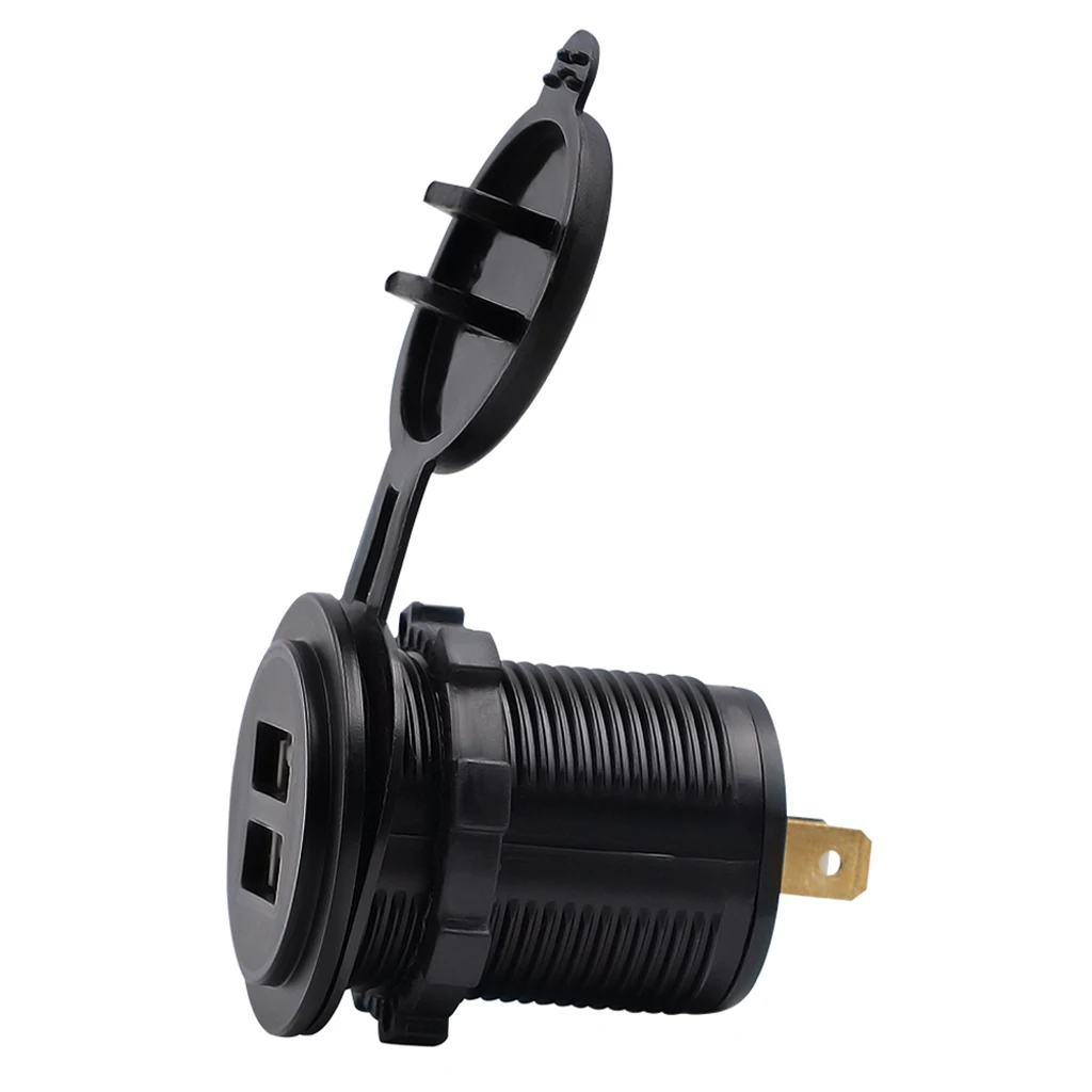 12-24V двойной USB порт зарядное устройство с водонепроницаемой крышкой для мотоцикла лодки RV