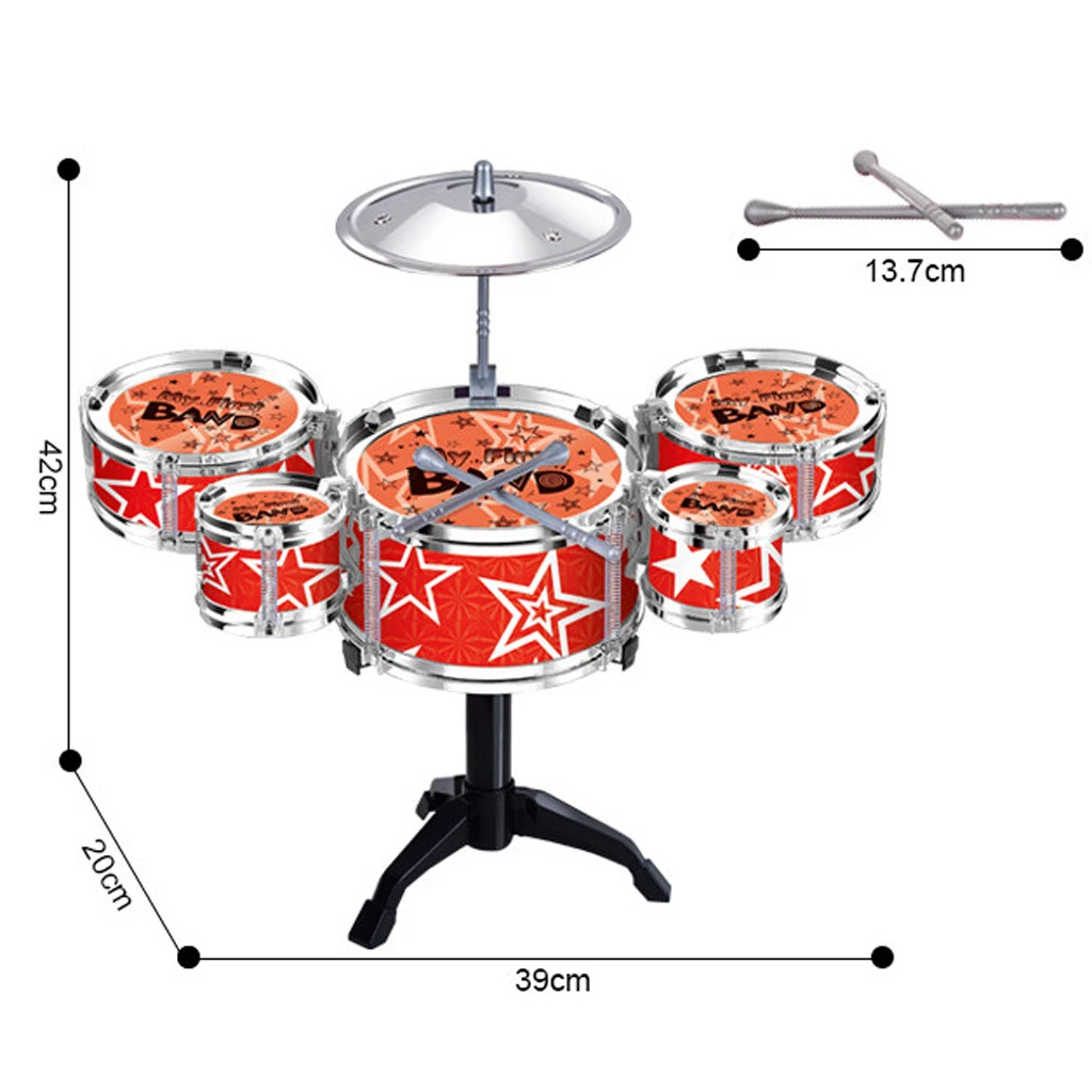 Симпатичные Мини барабаны ударные инструменты набор музыкальные игрушки случайный цвет