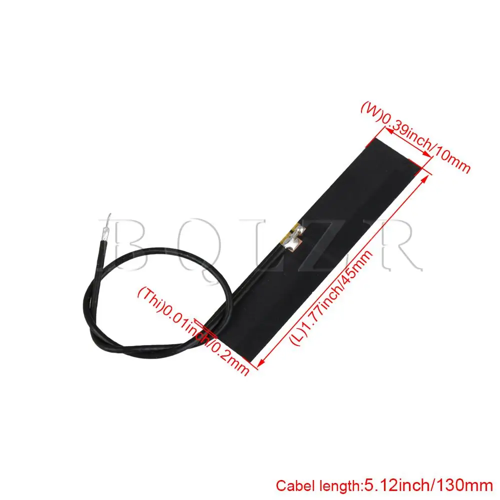 BQLZR 2pcs Черная внутренняя антенна с высоким коэффициентом усиления сварная 45x10 мм длина провода 13 см