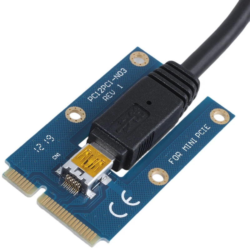 Usb 3,0 Mini Pci-E к PCIe PCI Express 1X к 16X удлинитель Riser Card адаптер Sata 6Pin 60 см кабель питания для биткоина Майнинг Биткойн