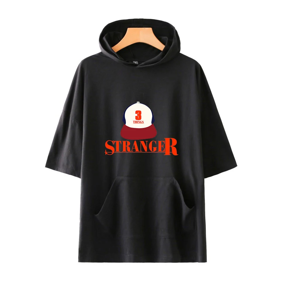 Women/Men Solid Color River Valley Town Hooded t shirt Summer Short Sleeve Fashion Tshirts Casual Streetwear Trendy Tee Shirts