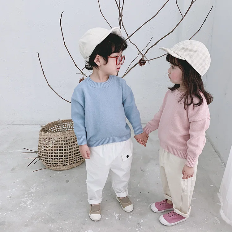 Spring Childrenswear Men And Women Children Casual Pants Children Korean-style Loose-Fit Shuttle Needle Washing Water Skinn
