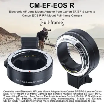 

New Commlite Auto Focus Lens Mount Adapter Ring for Canon EF/EF-S Lens to EOS R RF-mount Camera Mount Adapter Ring