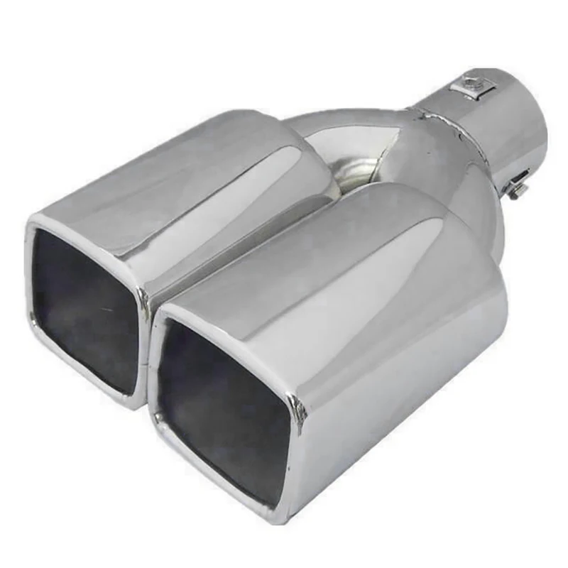 

63Mm 2.5 inch Inlet Stainless Steel Car Rear Tail Dual Exhaust Muffler Tip Pipe