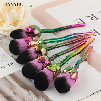 

Fashion 6pcs Colorful Flower Makeup Brush Sets Colorful Easy to Makeup Foundation Powder Makeup Brushes Lots Cosmetic Tools
