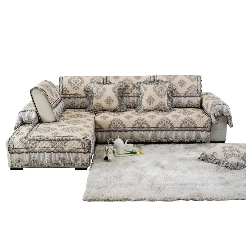 Европейский стиль диван сиденье гостиная четыре сезона универсальная комбинация кружева ткань нескользящая Королевский диван рукав чехол
