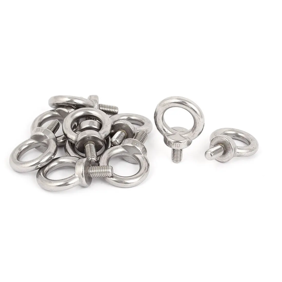 

M10 x 18mm Metric Thread Machinery Shoulder Lifting Eye Bolt 10Pcs