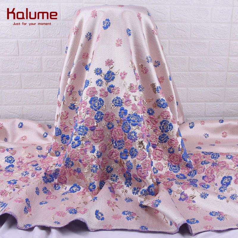 

Kalume Latest Gilding African Lace Fabric Brocade French Tulle Jacquard Embroidery Nigerian Lace Fabric For Wedding Party F2090
