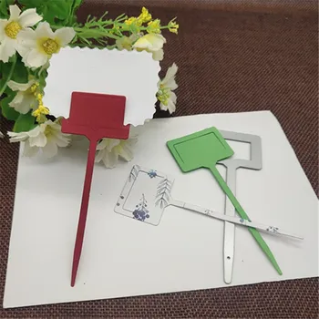 

Plant sign tag background tag Metal Cutting Dies Stencils Die Cut for DIY Scrapbooking Album Paper Card Craft