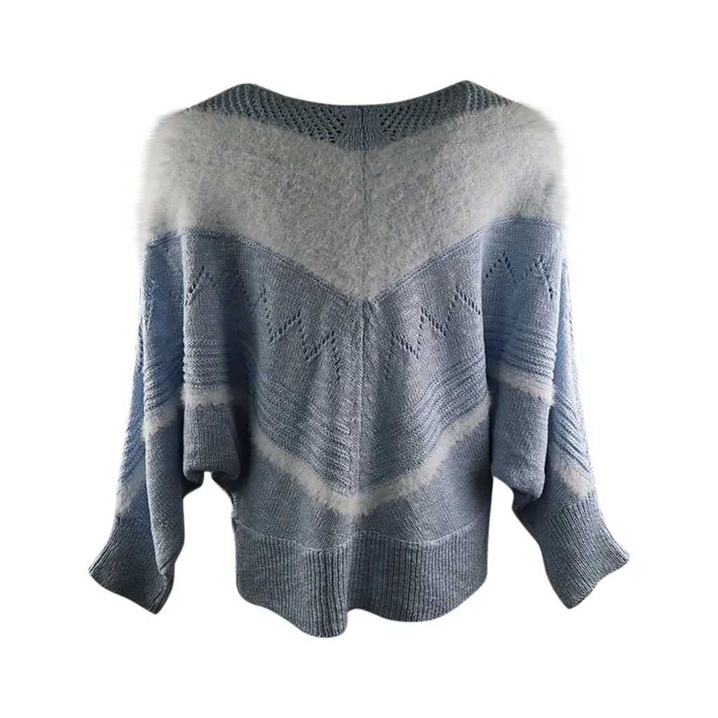 Sueter mujer invierno женский свитер с круглым вырезом и симметричным v-образным вырезом, теплый зимний Свободный вязаный пуловер truien dames swetry