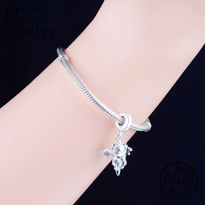 FC Jewelry 925 Silver You are Magic Flying Wing Dragon Pendant Necklace Women Chain Choker Trinket Collar Kolye New
