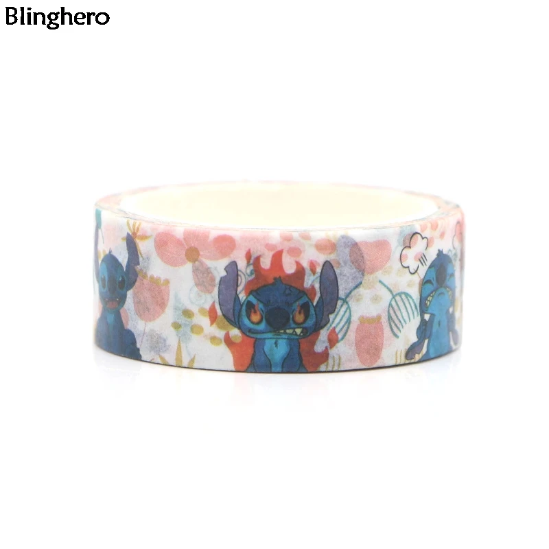 10 шт./компл. Blinghero с рисунком героев из мультфильмов, 15 мм X 5 м лента Washi стильный малярный скотч Тетрадь наклейки Симпатичные ленты клейкая лента BH0041