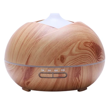 

400Ml Aromatherapy Essential Oil Aroma Diffuser With Wood Grain Aromatherapy Diffuser 7 Color Led Lights For Home Mist Maker