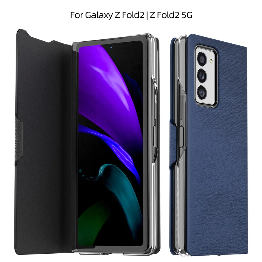 Luxury Leather Flip Phone Case Wallet Case for Samsung Galaxy Z Fold 2 5G Case Full Protective Cover for Galaxy Z Fold 2 Case