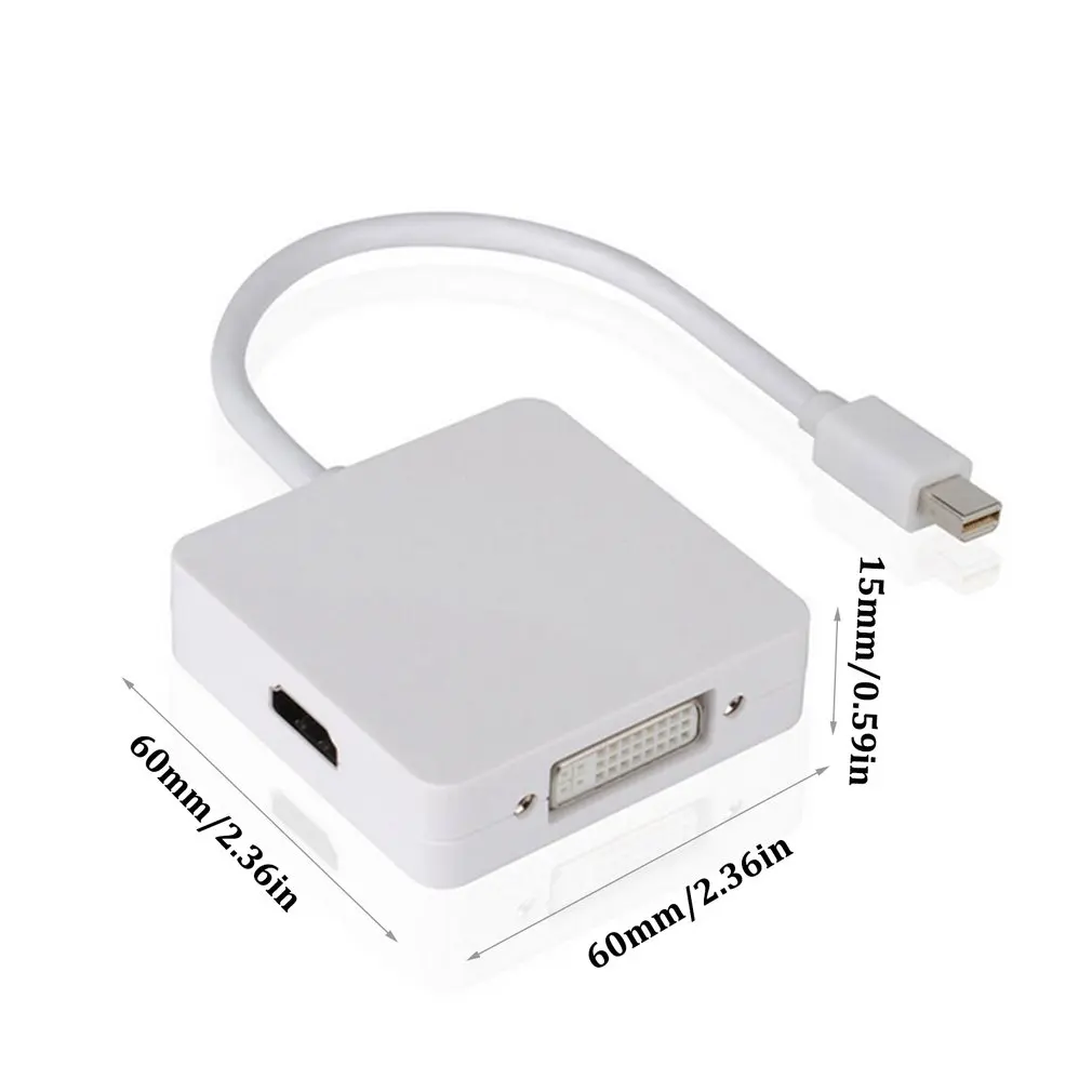 Портативный Mini DP DisplayPort To Vga+ Hdmi+ Dvi преобразования USB-кабель с вилкой Mini Дисплей Порты и разъёмы Plug and Play, удобно брать с собой