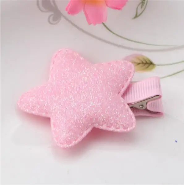 Pink Star M MISM новые металлические синтетические кожаные цветные детские заколки для волос с блестками детские заколки для девочек Детские аксессуары для волос - Цвет: Pink Star