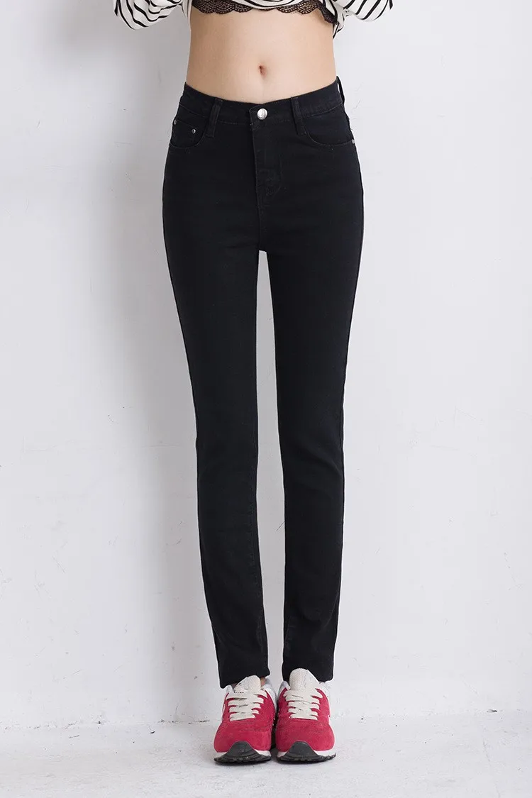 Женские сексуальные джинсы Skiny женские модные джинсы slim Rise Hip повседневная одежда - Цвет: Черный