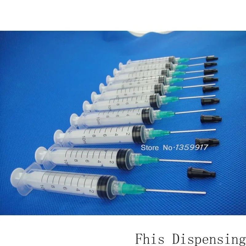 10ml/10cc Syringes with 1.5" 18G Blunt Tip Fill Needles and Black Cap Pack of 5 image_2