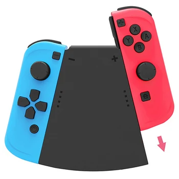 

4 In 1 Multi Grip Handle Bracket Support For Holder Charger Joy-Con Plastic Black Controller Accessories Anti-Lost Drop