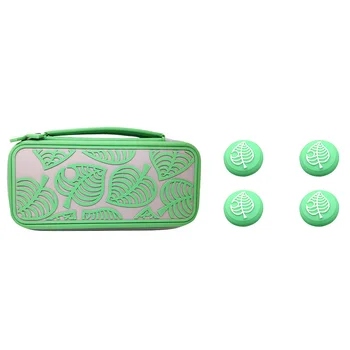 

Portable Travel Carrying Case+4Pcs Rocker Cap for NS Nintendo Switch Console Animal Crossing Storage Bag Accessories