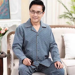 100% Cotton Pijama for Men 2 Pieces Lounge Sleepwear Pyjamas Plaid Autumn Bedgown Home Clothes Man PJs Pure Cotton Pajamas Set