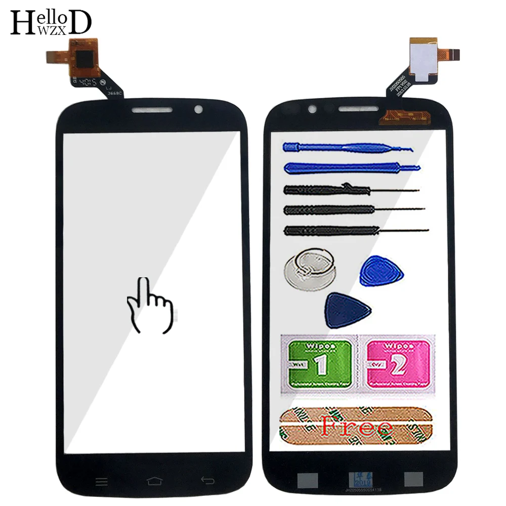 

Mobile Touch Screen For DEXP Xion X5 Dexp X5 Touch Screen Digitizer Panel Front Glass TouchScreen Sensor Tools 3M Glue Wipes