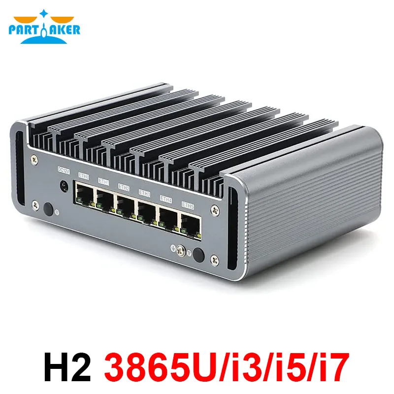 Partaker Firewall Micro Appliance Mini PC Intel Celeron 4205U 4305U 5205U 4417U 6305 Core i7 1165G7 4 Intel Gigabit LAN AES-NI partaker c3 intel aes ni j3160 pfsense mini pc server nuc fanless barebone firewall micro appliance with 4 gigabit lan