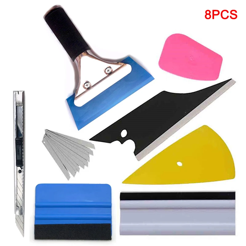

5pcs/8pcs Car Window Tint Wrapping Vinyl Tools Squeegee Scraper Applicator Kits Car Styling