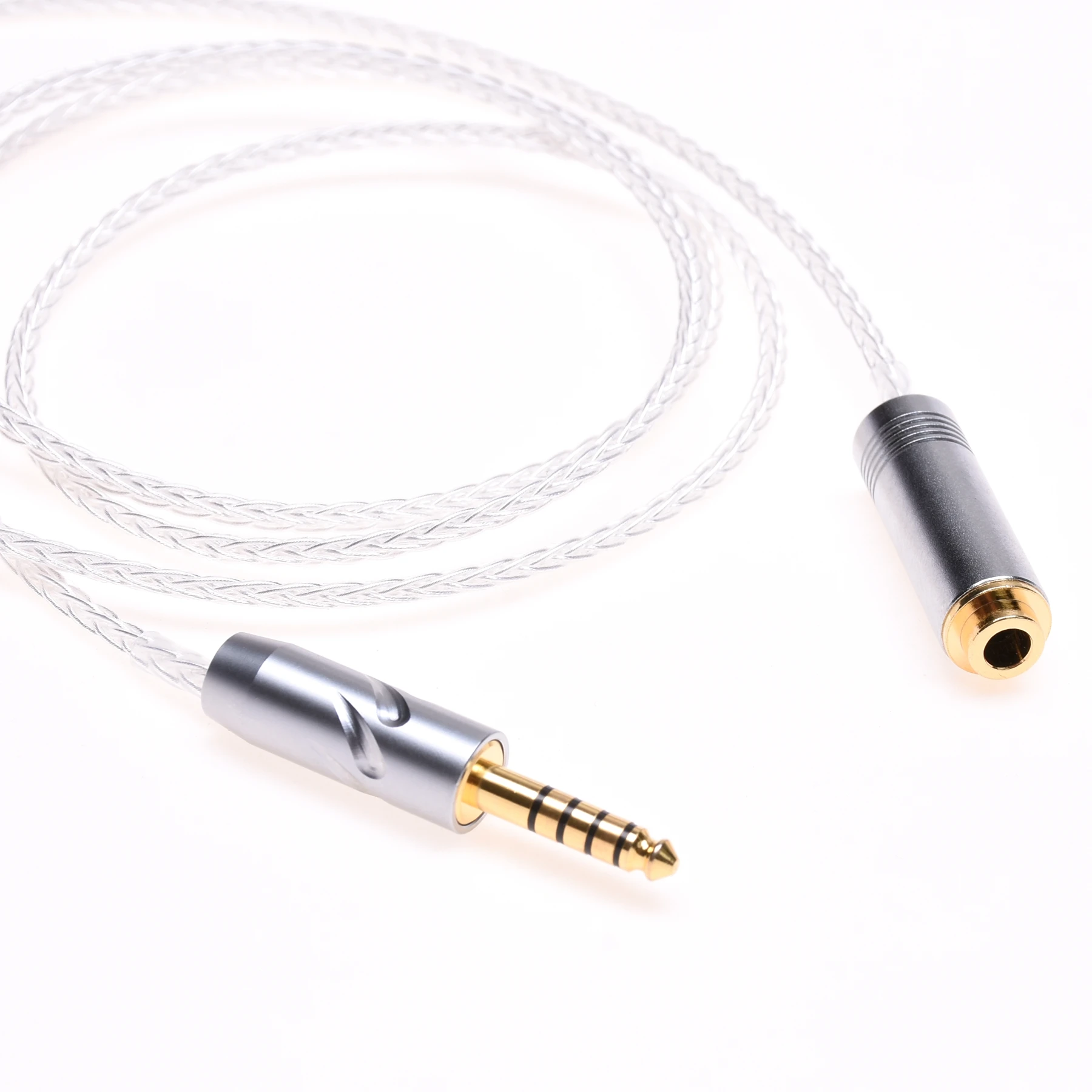 Prata chapeado cabo 4.4mm macho para 4.4mm