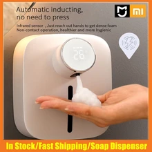 Xiaomi Wall-mounted Automatic Soap Dispenser Rechargeable Temperature Display Automatic Liquid Dispensers Hand Sanitizer Machine