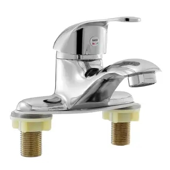 

Polished Basin Sink Water Tap Single Lever Faucet Cold And Hot Water Mixer Tap Basin Bathroom Faucet Deck Mounted