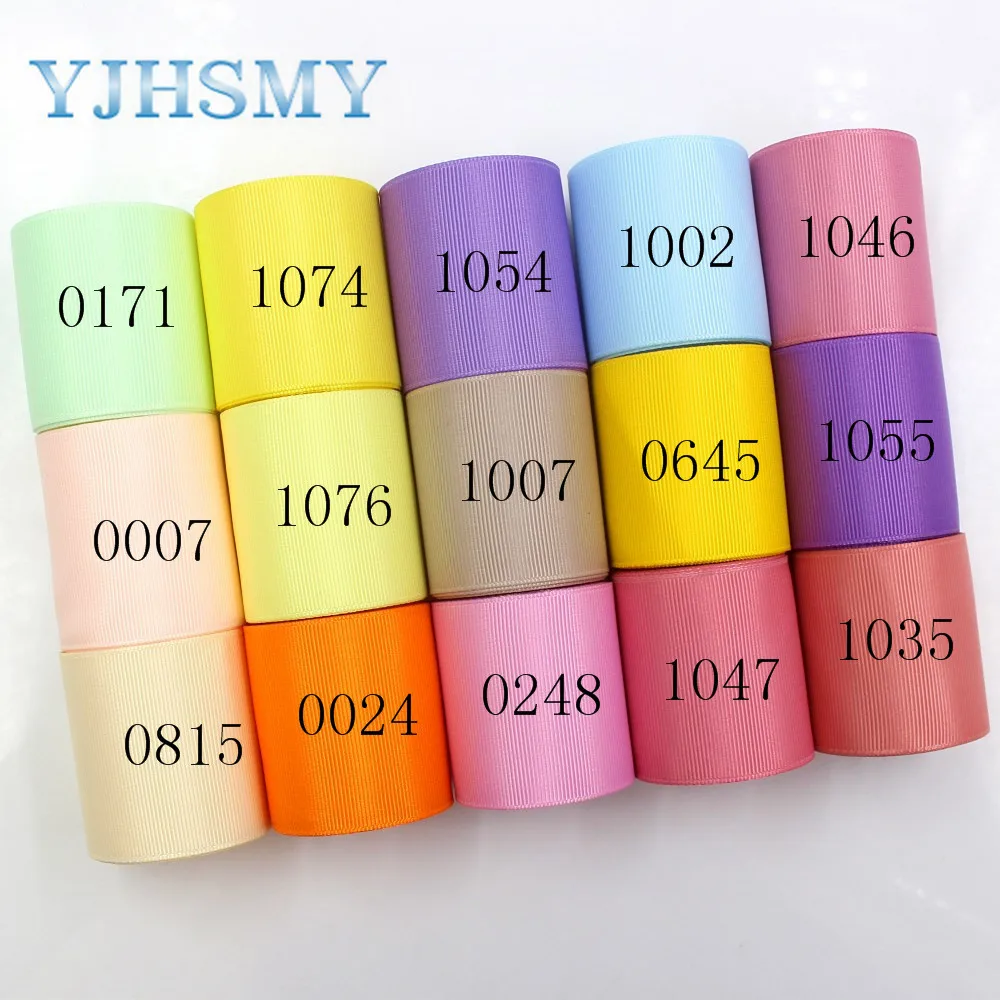 

YJHSMY J-181018-2,50mm 10yards Solid Color Printed grosgrain Ribbons,DIY Handmade Hairbows Accessories Wedding Party Decoration