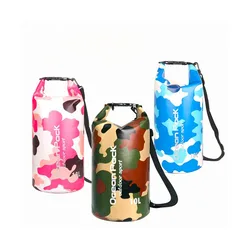 1pc Outdoor Water Resistant Waterproof Camouflage Dry Bag SackPack For Floating Camping River Trekking Bag 2L 5L 10L 15L 20L 30L