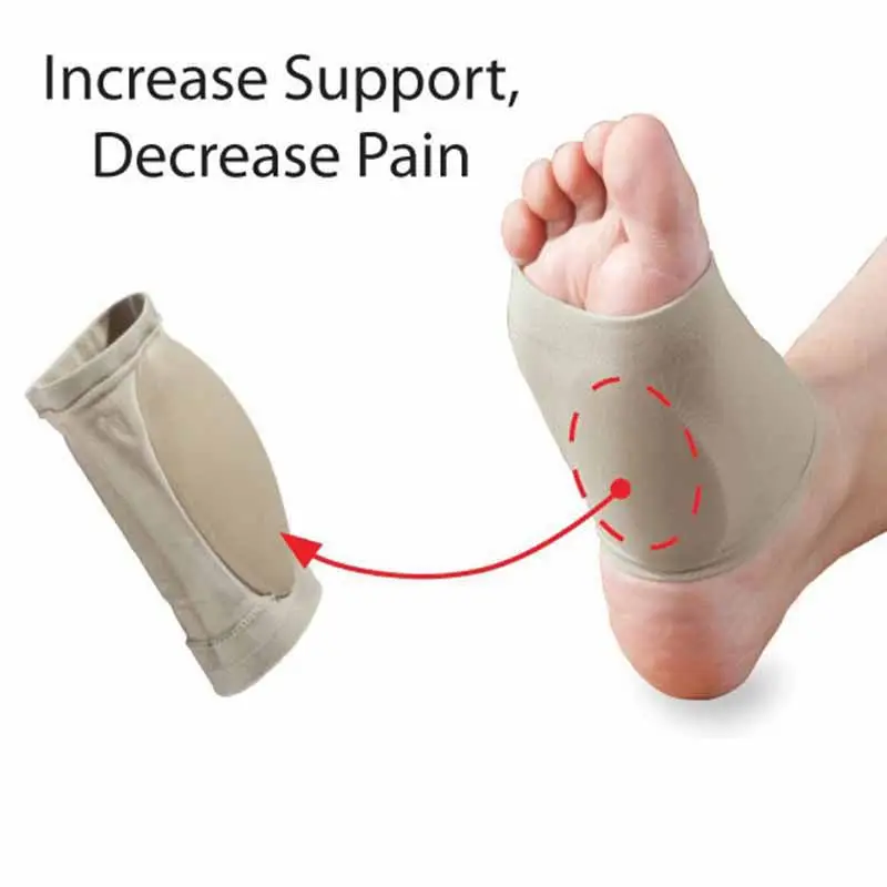 

1 pair Silicon Flatfoot Cushion Correction Orthopedic Bandage Support Arch Plantar Fasciitis Insoles Foot Care Tool