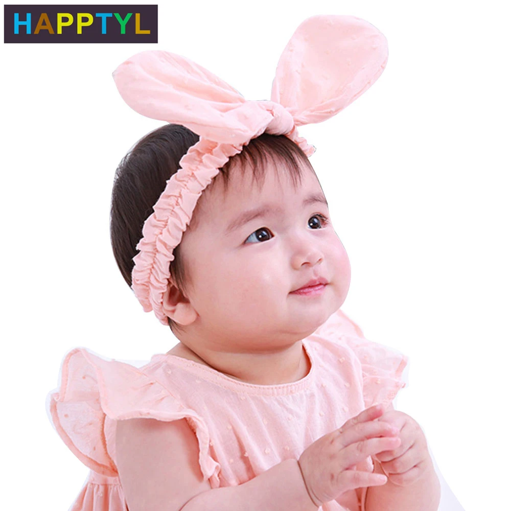 HAPPTYL 1 шт Детские хлопковые эластичные повязки с узлом детские на голову заячьими