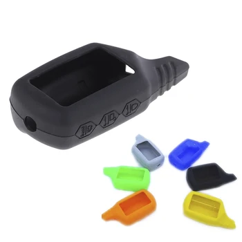 

New Silicone B9 LCD Body Cover Case 2 Way Car Alarm For Starline B9 Remote Key Chain color random