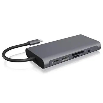 

USB C Hub Adapter 10 in 1 with Ethernet HDMI VGA USB 3.0 Ports 2.0 Charging Port High Definition Hub