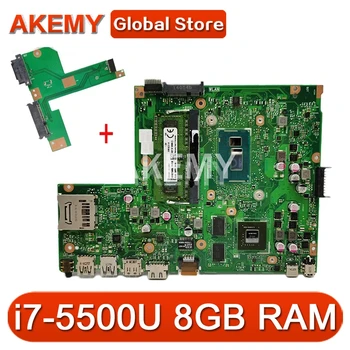 

Akemy laptop Motherboard X540UP X540U A540U R504U Mianboard W/ i7-5500U 8GB RAM DDR3 GT920M GPU Free HDD board