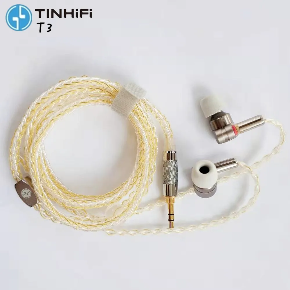 TINHIFI T3 Наушники 1BA + 1DD Knowles Drive HIFI наушники металлические вкладыши с позолоченным OFC