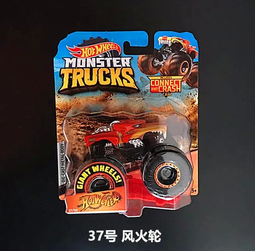 1: 64 оригинальные горячие колеса гигантские колеса Crazy Barbarism Монстр металлическая модель грузовика игрушки Hotwheels большая ножная машина детский подарок на день рождения - Цвет: 37