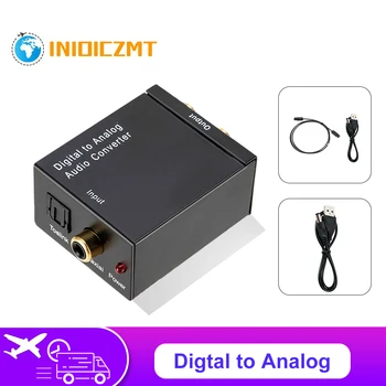 

RCA R/L Digital to Analog Audio Converter Coaxial to Analog Adapter DAC Aamplifier output Optical Digital Stereo Audio SPDIF
